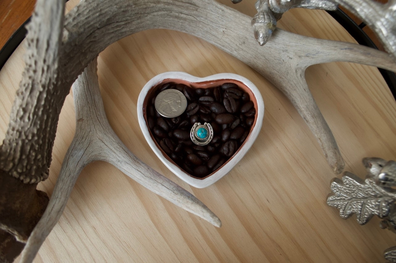 Sterling Silver and Turquoise Horseshoe Ring