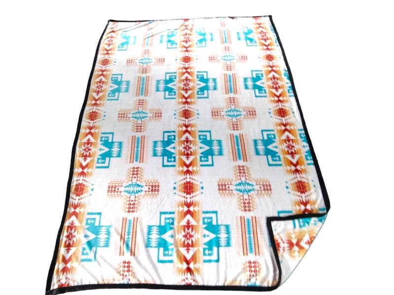 Plush Aztec Blanket Full Size Throw