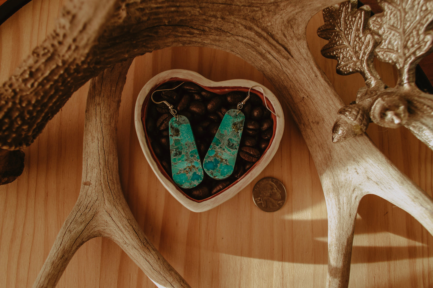 Mojave Turquoise Slab Earrings