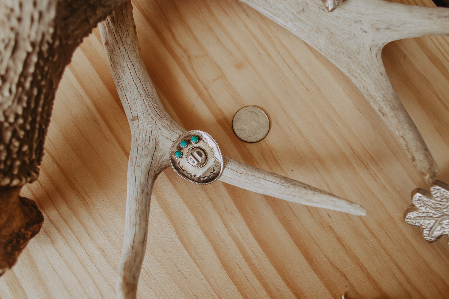 Sterling Silver and Turquoise Cowboy Hat Ring