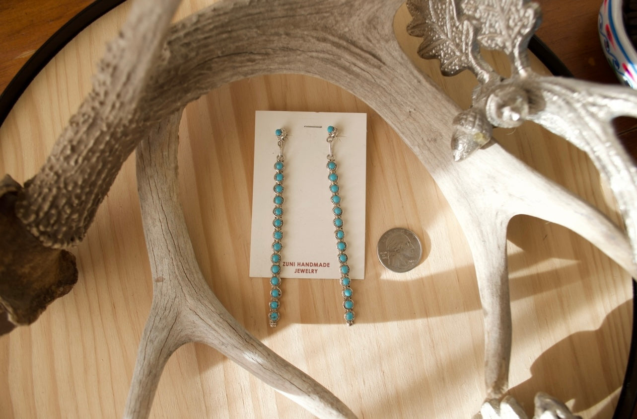 Zuni Snake Eye Drop Earrings