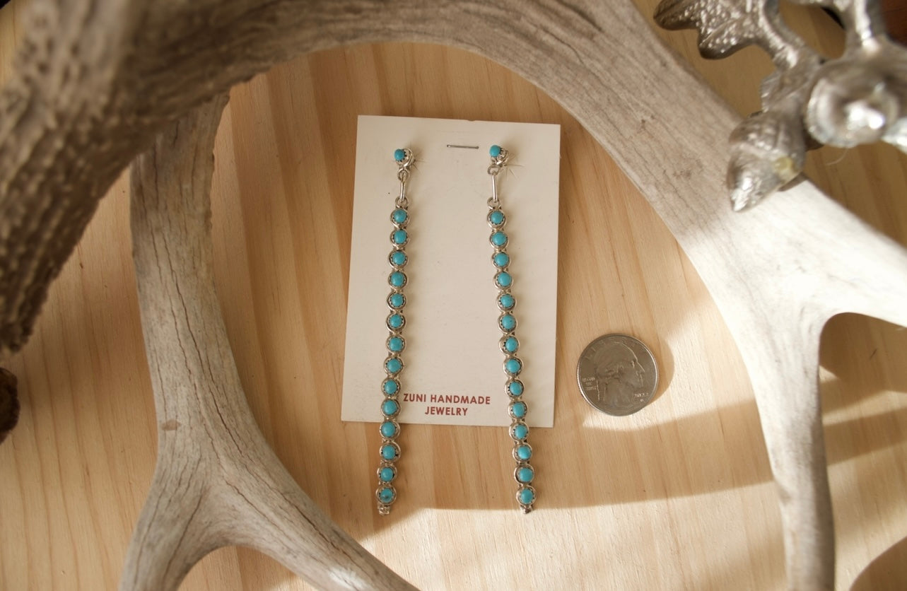 Zuni Snake Eye Drop Earrings