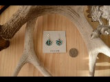 Turquoise Floral Cluster Dangle Earrings
