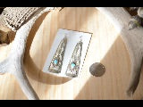 Southwest Stamped Turquoise Dangle Earrings