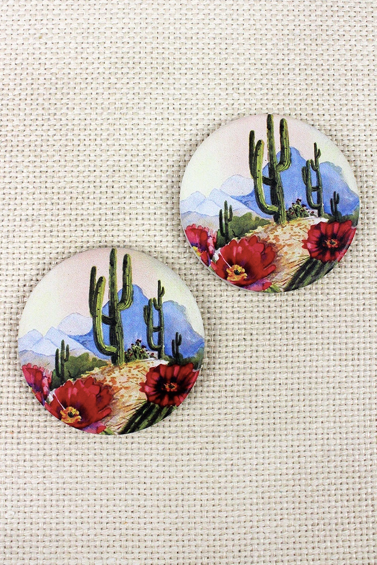 2 Piece Desert Landscape Car Coaster Set