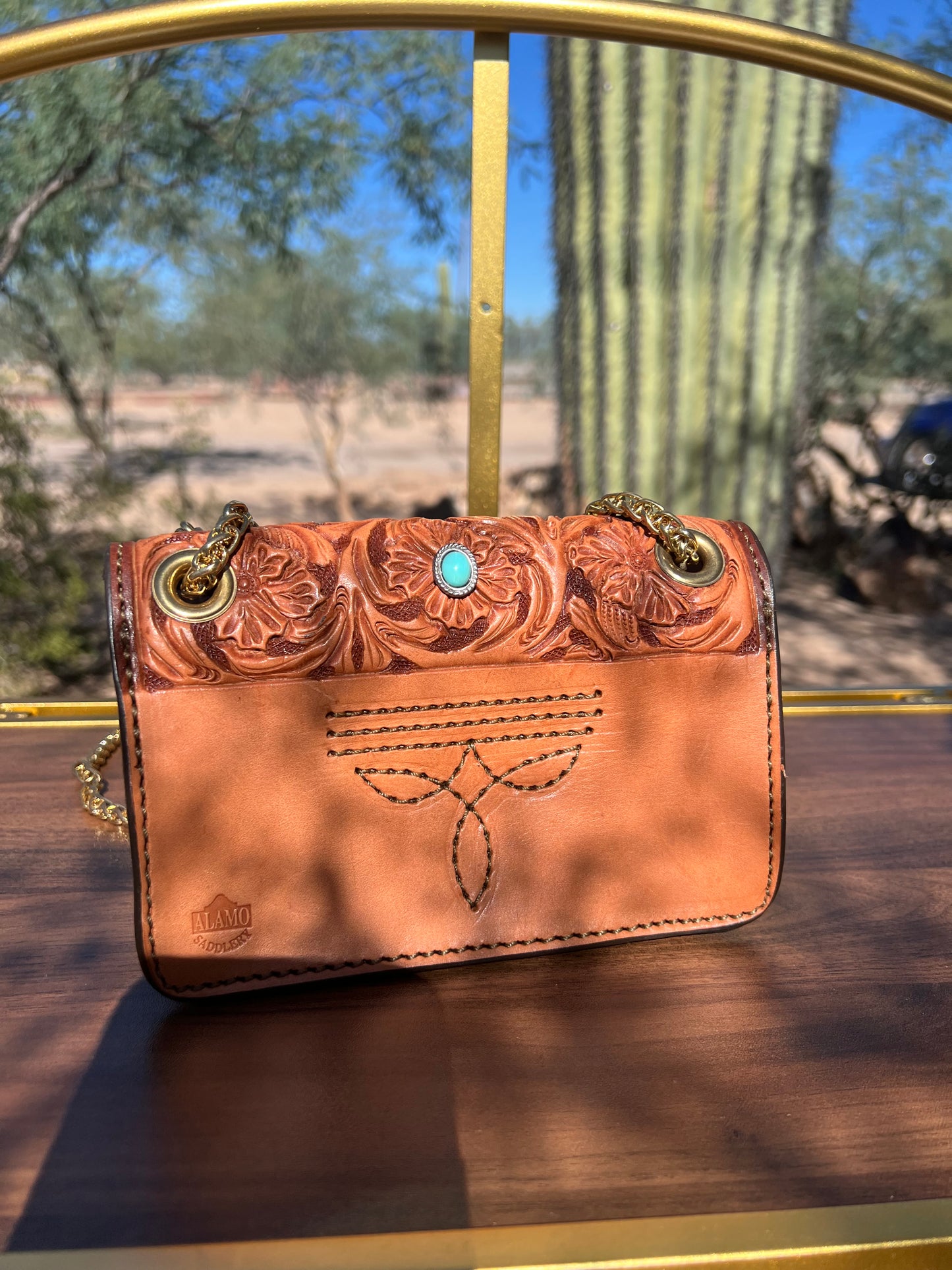Cowgirl Stadium Bag - Turquoise