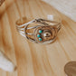 Sterling Silver and Turquoise Cowboy Hat Cuff Bracelet