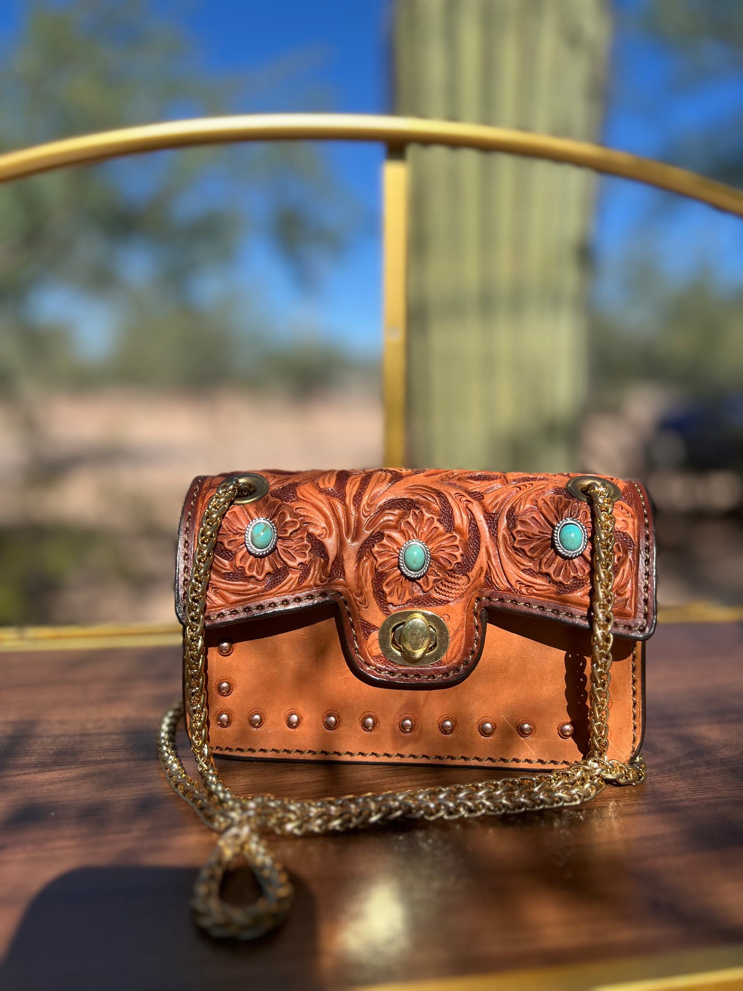 Cowgirl Stadium Bag - Turquoise