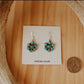 Turquoise Floral Cluster Dangle Earrings