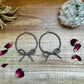 Silver Pearl Bow Hoop Earrings