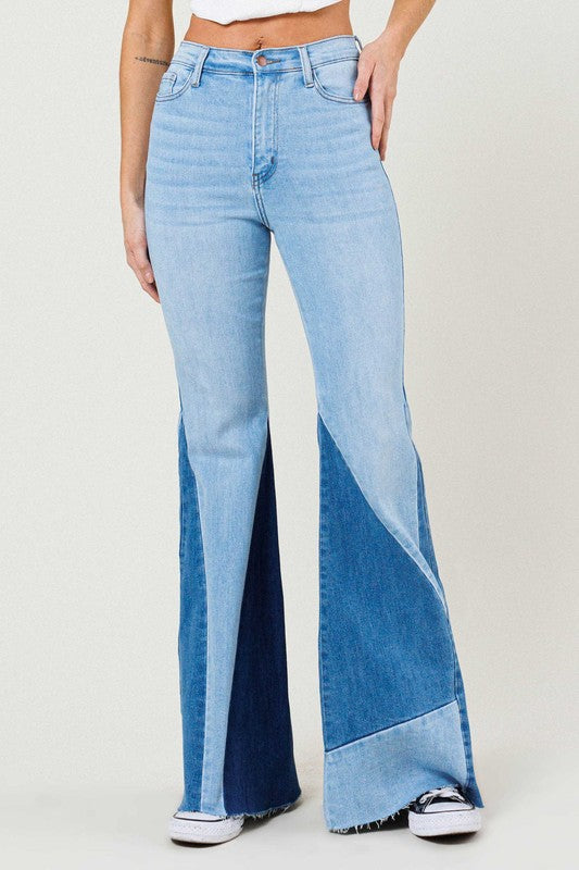 Color clearance flare jeans