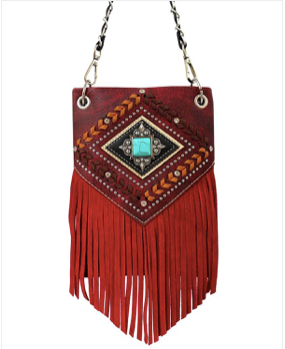 Turquoise Concho Messenger Bag